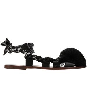 GIPSY ROSE Sandals Textile Fibres, Soft Leather - Black