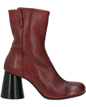 Ernesto Dolani Tan Ankle Boots Leather - Purple
