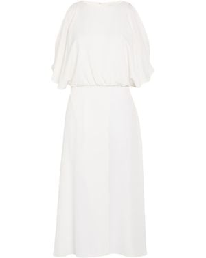 SIMONA CORSELLINI Midi Dress Polyester, Elastane - White