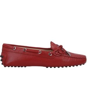 Tod's Brick Loafers Soft Leather - Red