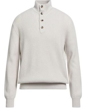 Agnona Turtleneck Cashmere, Metal - White