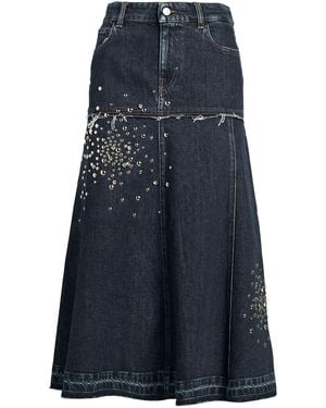 DES_PHEMMES Denim Skirt Cotton, Elastane - Blue