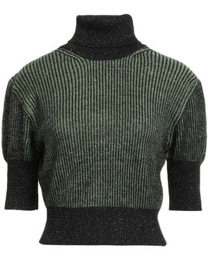 CROCHÈ Turtleneck Acrylic, Synthetic Fibers, Viscose, Wool, Alpaca Wool - Green