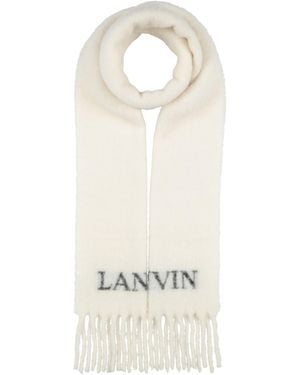 Lanvin Scarf Alpaca Wool, Polyamide, Wool - White