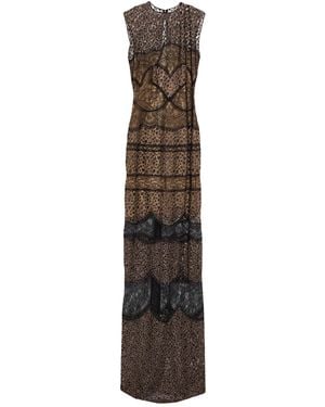 Costarellos Maxi Dress Polyester, Nylon, Cotton - Brown