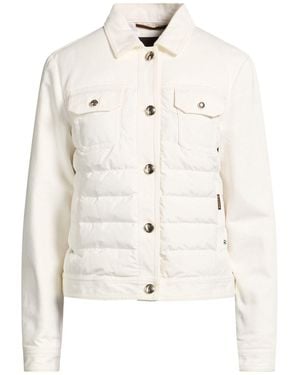 Moorer Puffer Cotton, Elastane, Polyester - White