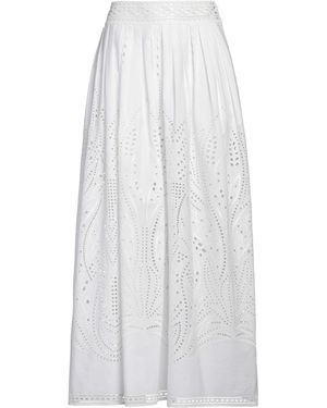 Alberta Ferretti Maxi Skirt Cotton, Polyester - White