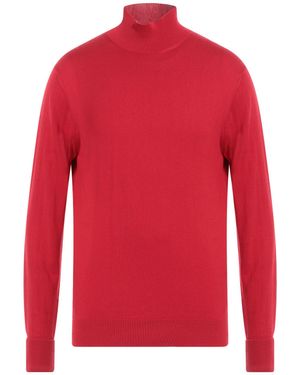 dunhill Turtleneck Mulberry Silk, Cotton - Red