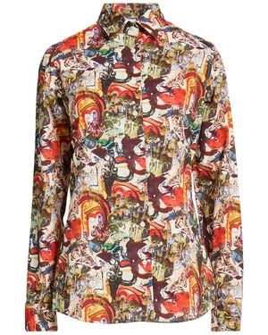 ALEX INGH Burgundy Shirt Cotton - Red