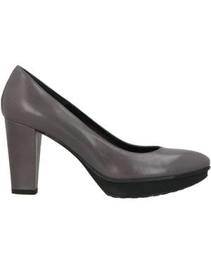 Lella Baldi Charcoal Pumps Leather - Gray