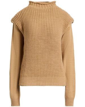 Anonyme Designers Camel Turtleneck Acrylic, Polyester - Natural