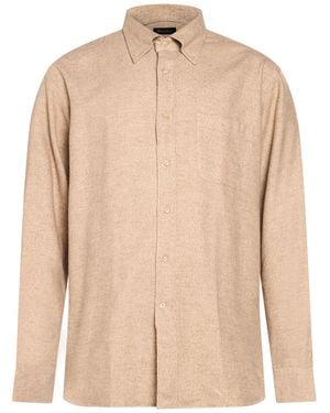 Bagutta Shirt Cotton - Natural