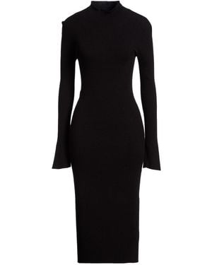 Dondup Midi Dress Viscose, Polyester, Polyamide - Black