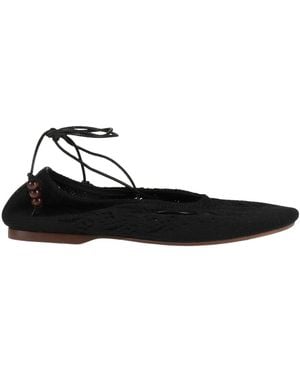 Alohas Ballet Flats Textile Fibres - Black