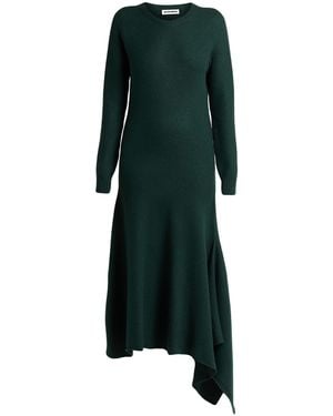 Jil Sander Dark Maxi Dress Wool - Green