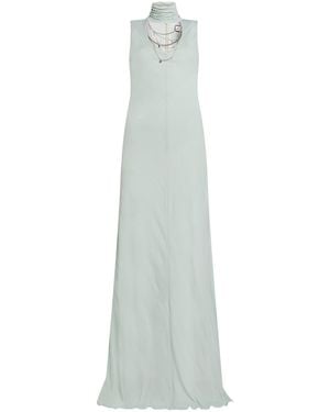 Elisabetta Franchi Light Maxi Dress Viscose - White