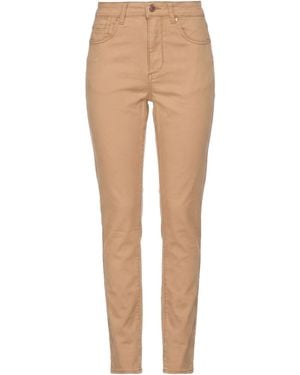 Liu Jo Camel Pants Cotton, Polyester, Elastane - Natural