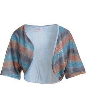 Rebel Queen Azure Shrug Polyester, Metallized Polyamide - Blue