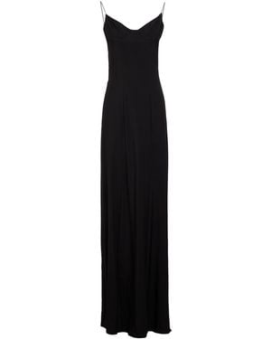 LES FILLES D'EVA Maxi Dress Viscose, Polyester - Black