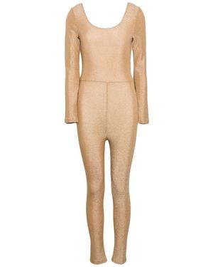 Dixie Jumpsuit Polyamide, Metallic Fibre, Elastane - Natural