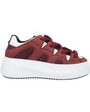 Vic Matié Burgundy Sneakers Leather, Textile Fibers - Brown