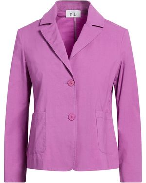 Niu Mauve Blazer Cotton, Elastane - Purple