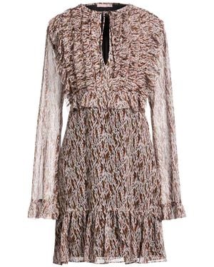 Kristina Ti Khaki Mini Dress Silk - Multicolour