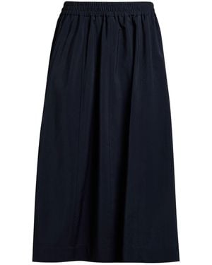 ODEEH Midnight Midi Skirt Virgin Wool - Blue
