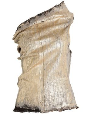 Rick Owens Top Cotton, Elastomultiester, Rubber - Natural