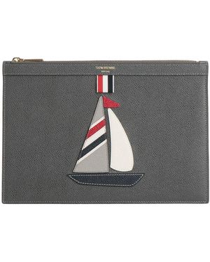 Thom Browne Borsa A Mano - Grigio