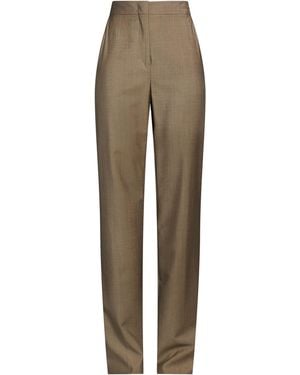 Max Mara Khaki Pants Virgin Wool, Mohair Wool - Natural