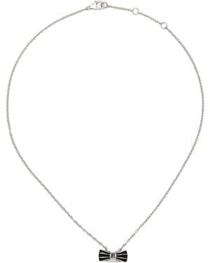 Ferragamo Necklace, Rhodium-Plated - White