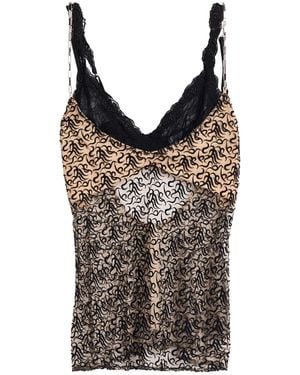 The Attico Top Cotton, Polyamide, Polyester - Black