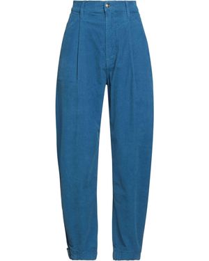 People Trousers Cotton, Elastane - Blue