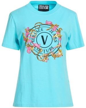 Versace Jeans Couture T-Shirt Cotton, Elastane - Blue