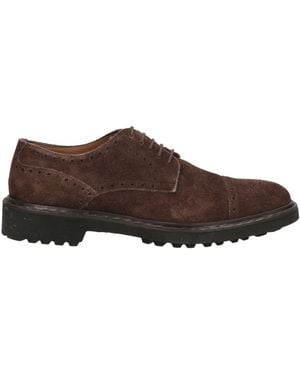 Angelo Nardelli Dark Lace-Up Shoes Leather - Brown