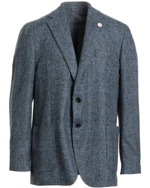 Lardini Blazer Alpaca Wool, Wool, Polyester, Lyocell - Blue
