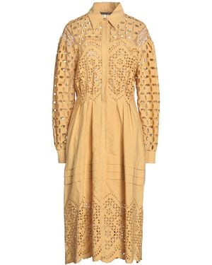 Alberta Ferretti Midi Dress - Natural