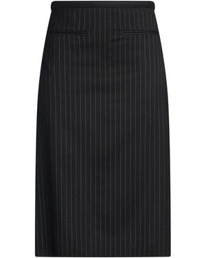 Courreges Midi Skirt Wool, Elastane - Black