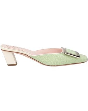 Roger Vivier Mules & Clogs Textile Fibres, Leather - Natural