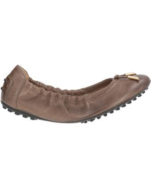 Tod's Ballet Flats Leather - Brown