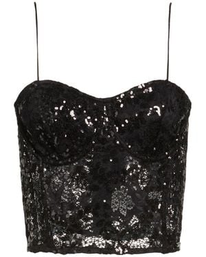 Gaelle Paris Top Polyamide, Elastane - Black