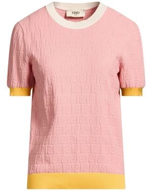 Fendi Sweater Cotton, Silk, Polyamide, Elastane - Pink