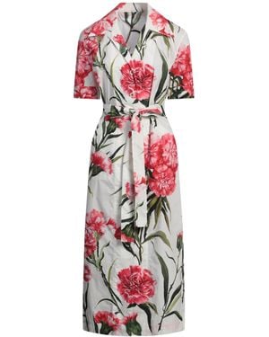 Dolce & Gabbana Midi Dress Cotton - White