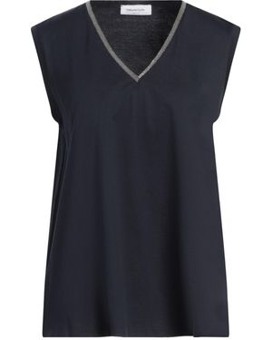 Fabiana Filippi Midnight T-Shirt Cotton, Ecobrass - Blue