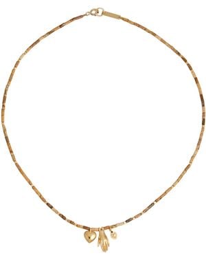 Isabel Marant Necklace Brass, Natural Resin - Metallic