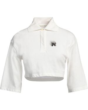 Palm Angels Polo Shirt Cotton, Polyester - White
