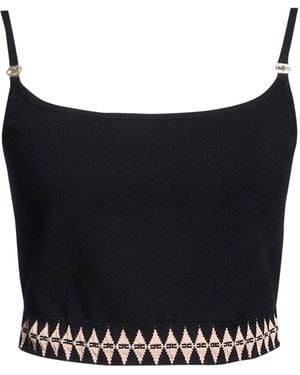 Elisabetta Franchi Top Viscose, Polyester, Polyamide - Black