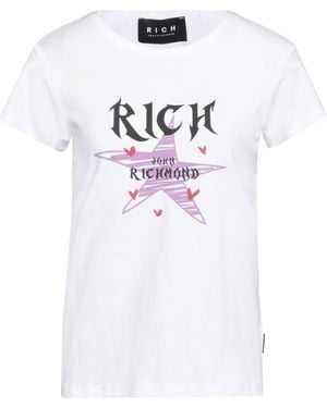 John Richmond T-Shirt Cotton, Elastane - White