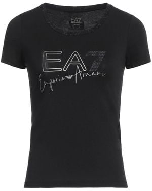 EA7 T-Shirt Organic Cotton, Modal, Elastane - Black